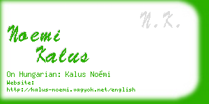 noemi kalus business card